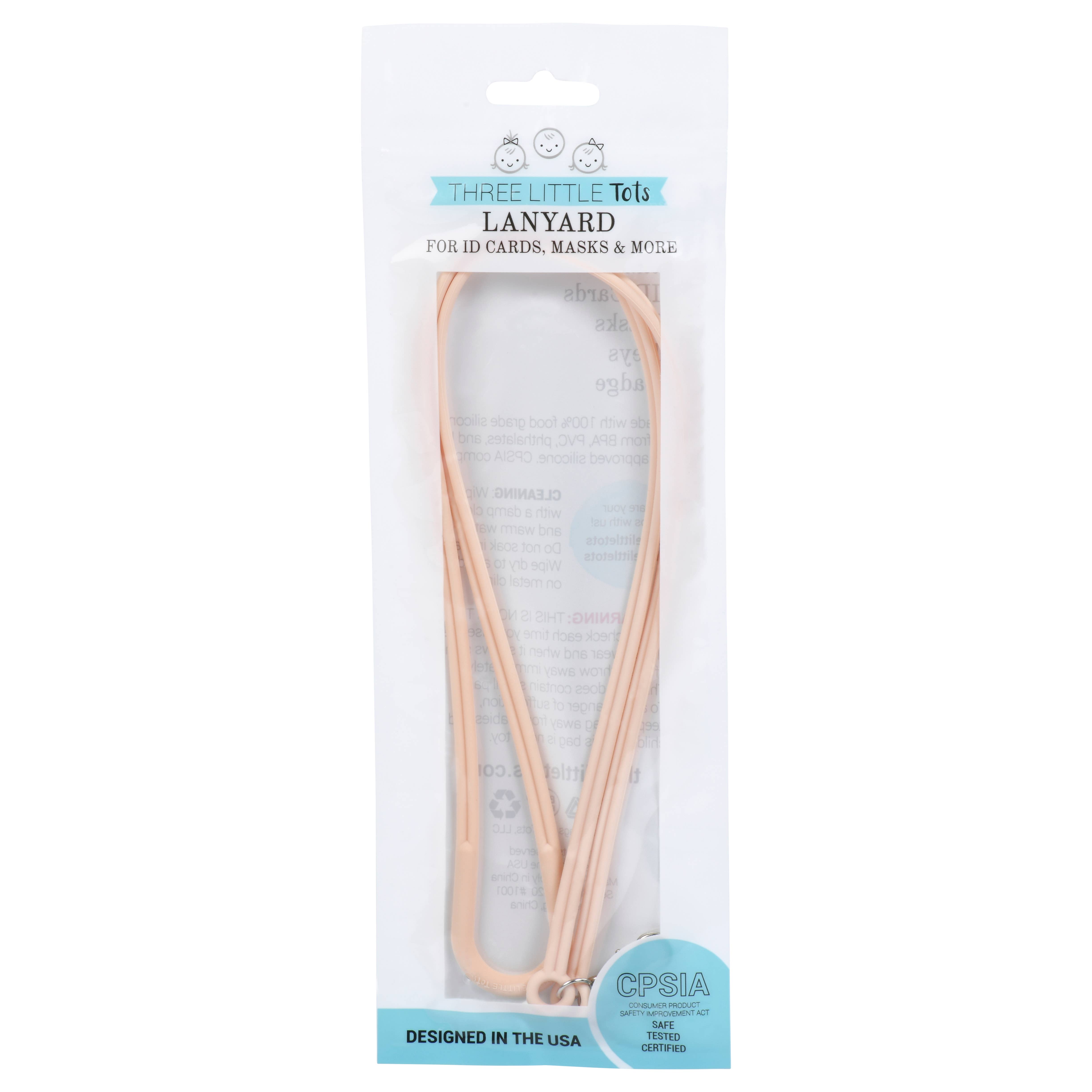 Three Little Tots - Vente Lanière – femme - Lanière en silicone pour badges d'identité, masques, kets et plus encore2