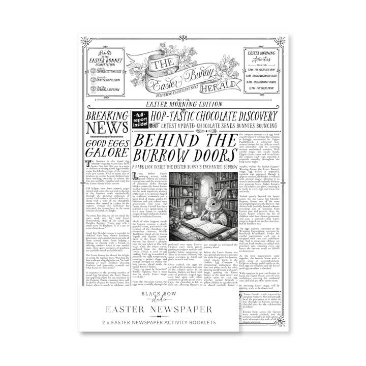 Easter Newspaper Activity Booklet - Set of 2 Booklets for wholesale by Black Bow Studio