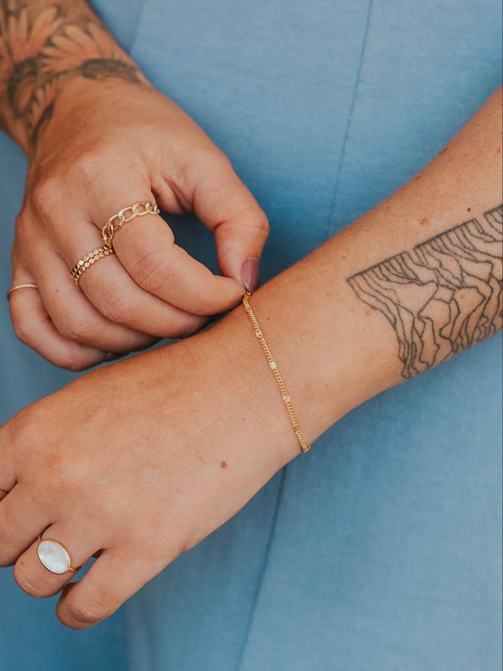 Ellis Bracelet | 14kt Gold Fill + Sterling Silver for wholesale by Hello Adorn