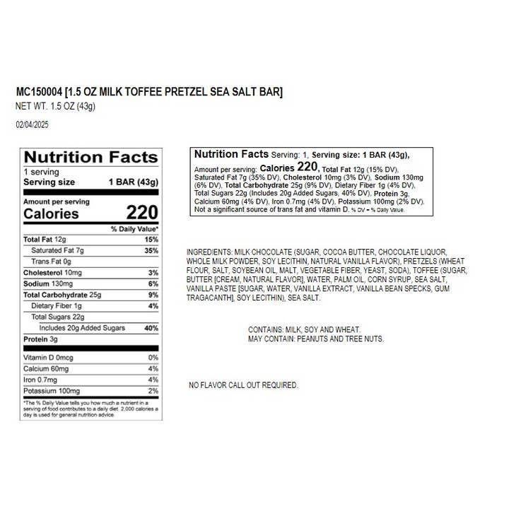 Astor Chocolate Corp. - Wholesale Chocolate Bar - Moodibars HUNGOVER Milk Chocolate Toffee Pretzel SeaSalt bar2