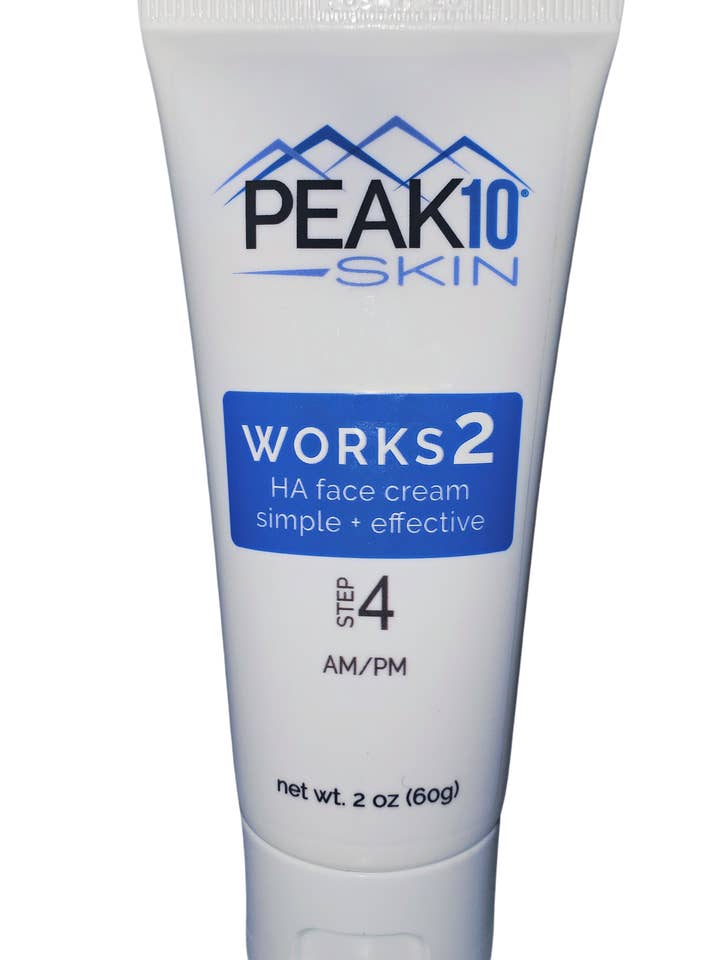 WORKS2 HA face cream for wholesale by PEAK 10 SKIN