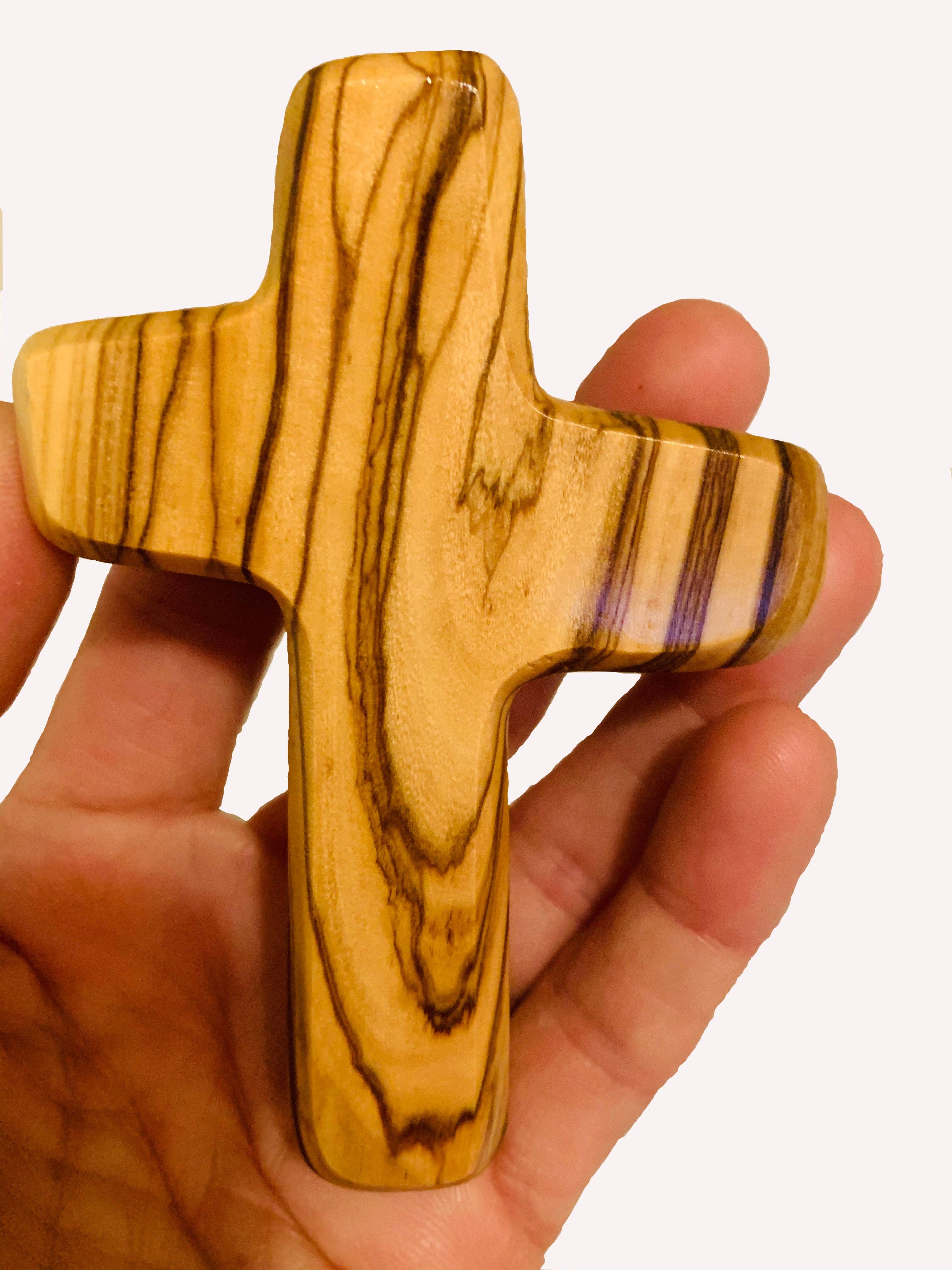 Holy Land Wood and Stone - Wholesale Wall Cross - Olive Wood Square Cross1