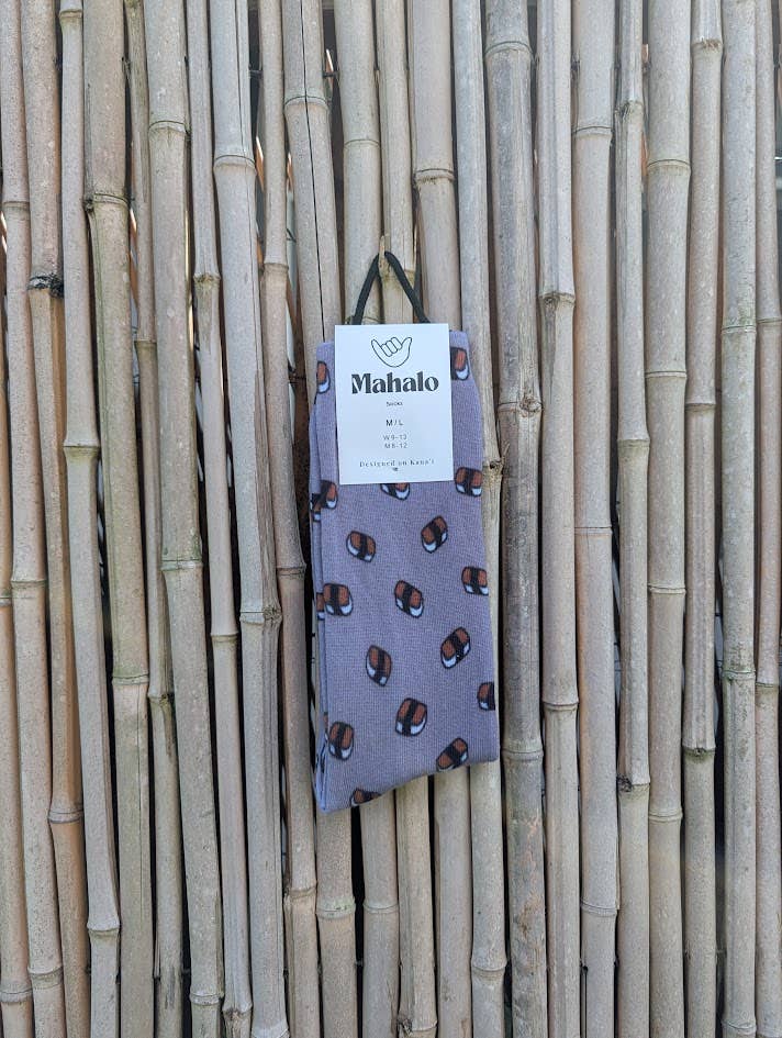 Koloa Farms - Wholesale Socks - Unisex - Musubi Sushi Spam Large socks, Fun tropical, Hawaiian sock1