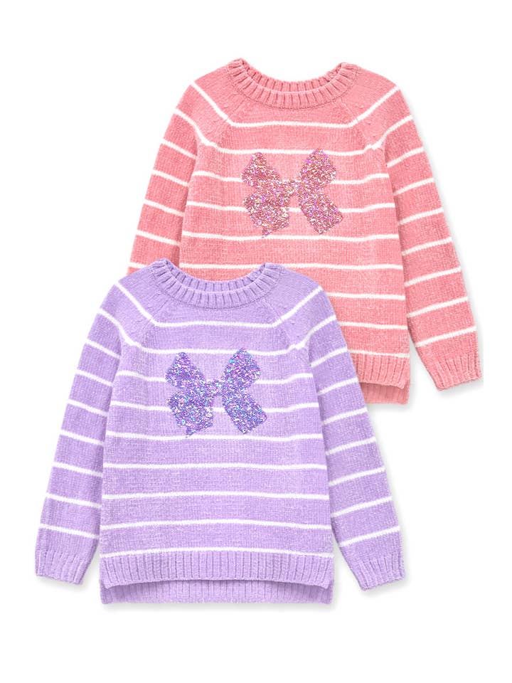 Cutie Patootie Clothing - Wholesale Knit Sweater - Kids - SO GWS-Y24-9031B Girl's Chenille Pullover Sweater