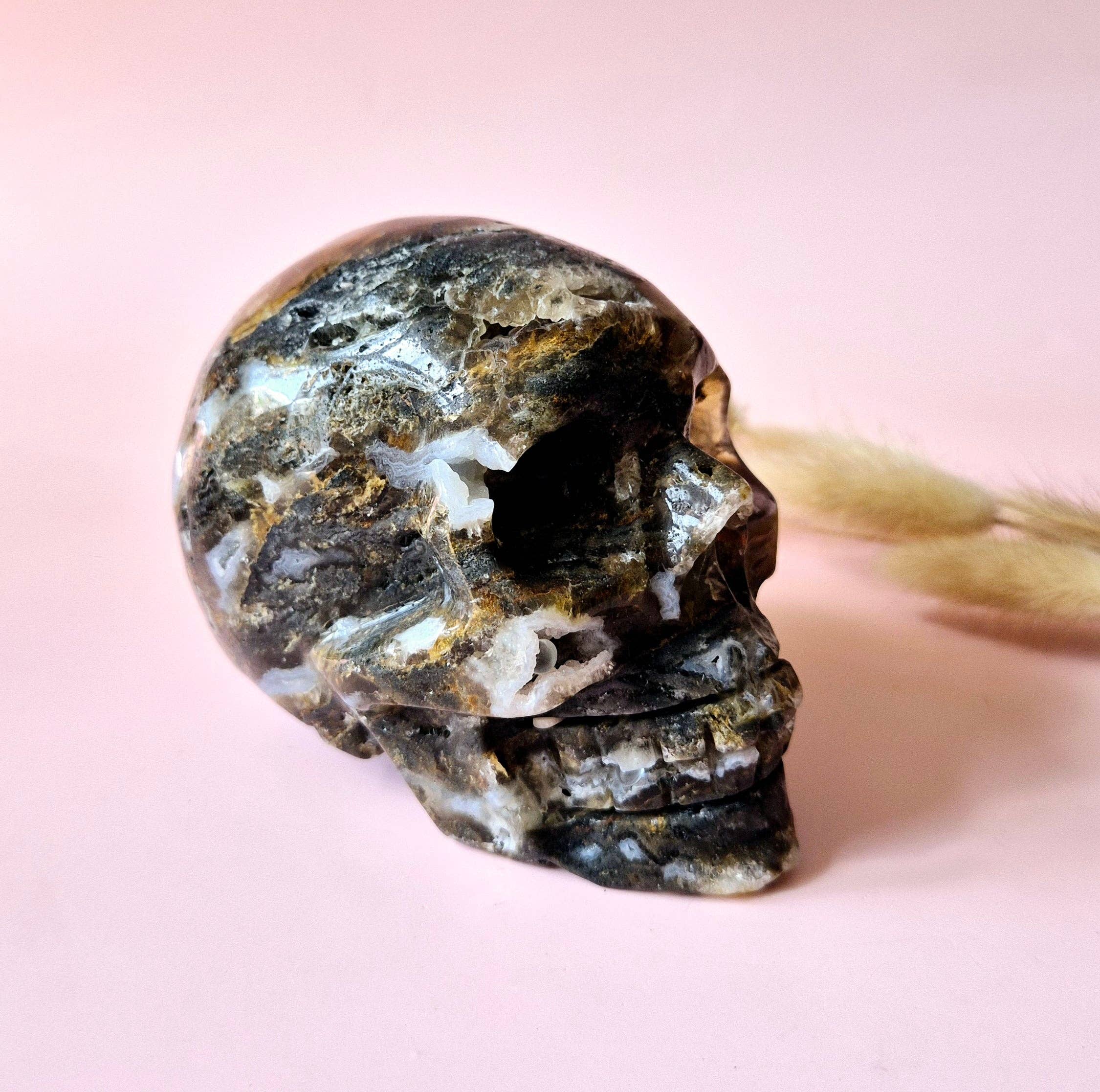 Moonlight Gemstones - Wholesale Spiritual Stone/Crystal - XXL Gemstone Druzy Skull Fluorite Skull - #3 926 grams1