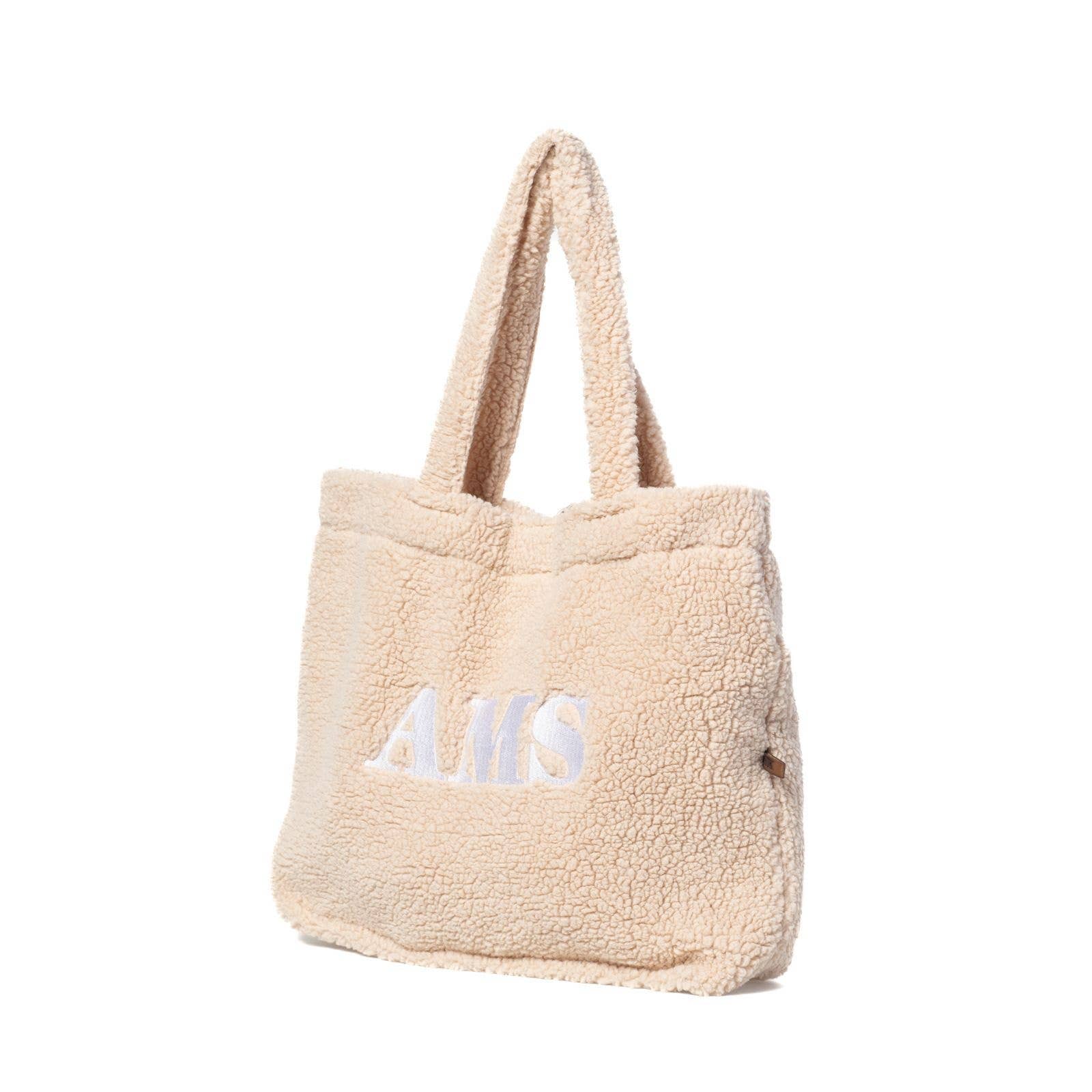 TRAAGOODS.COM - Wholesale Tote Bag - Women's - Teddy bag AMS Amsterdam - beige1