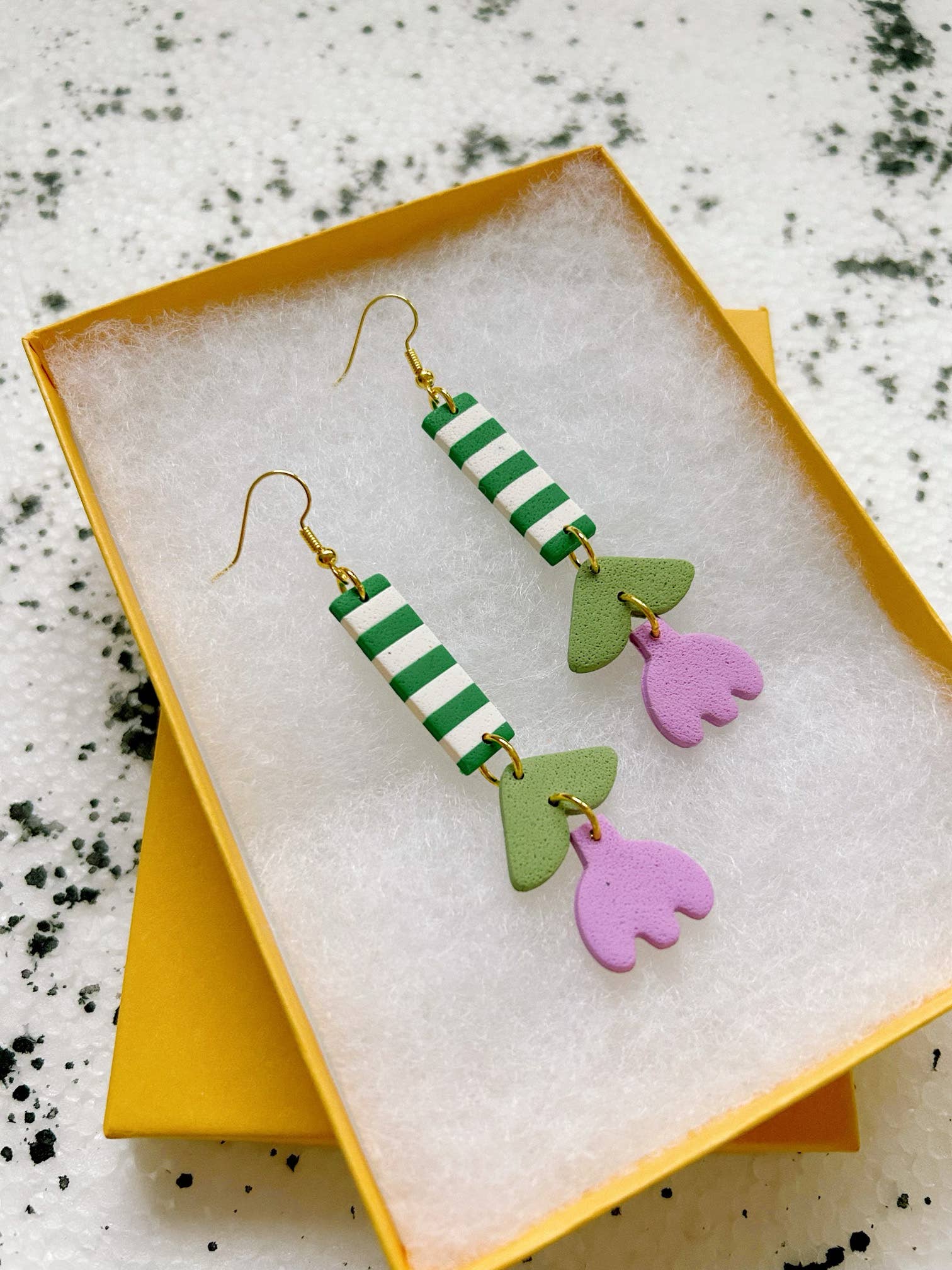 Lemon Lee Studio - Wholesale Dangle Earrings - Tulip Stripe Earrings1