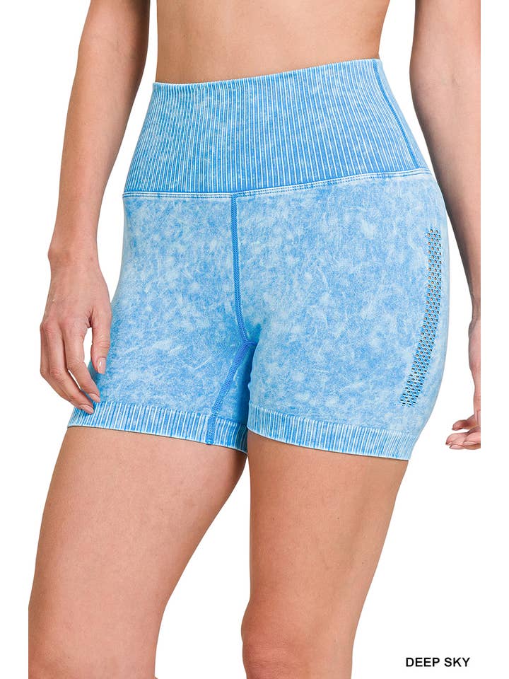 42POPS - Wholesale Athletic shorts – Women's - ._ Washed Seamless High Waist Shorts Leggings8