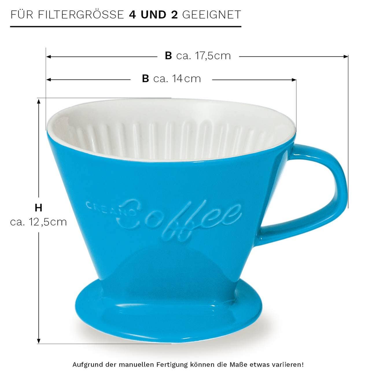 Creano - Wholesale Coffee Filter - Coffee filter porcelain blue3