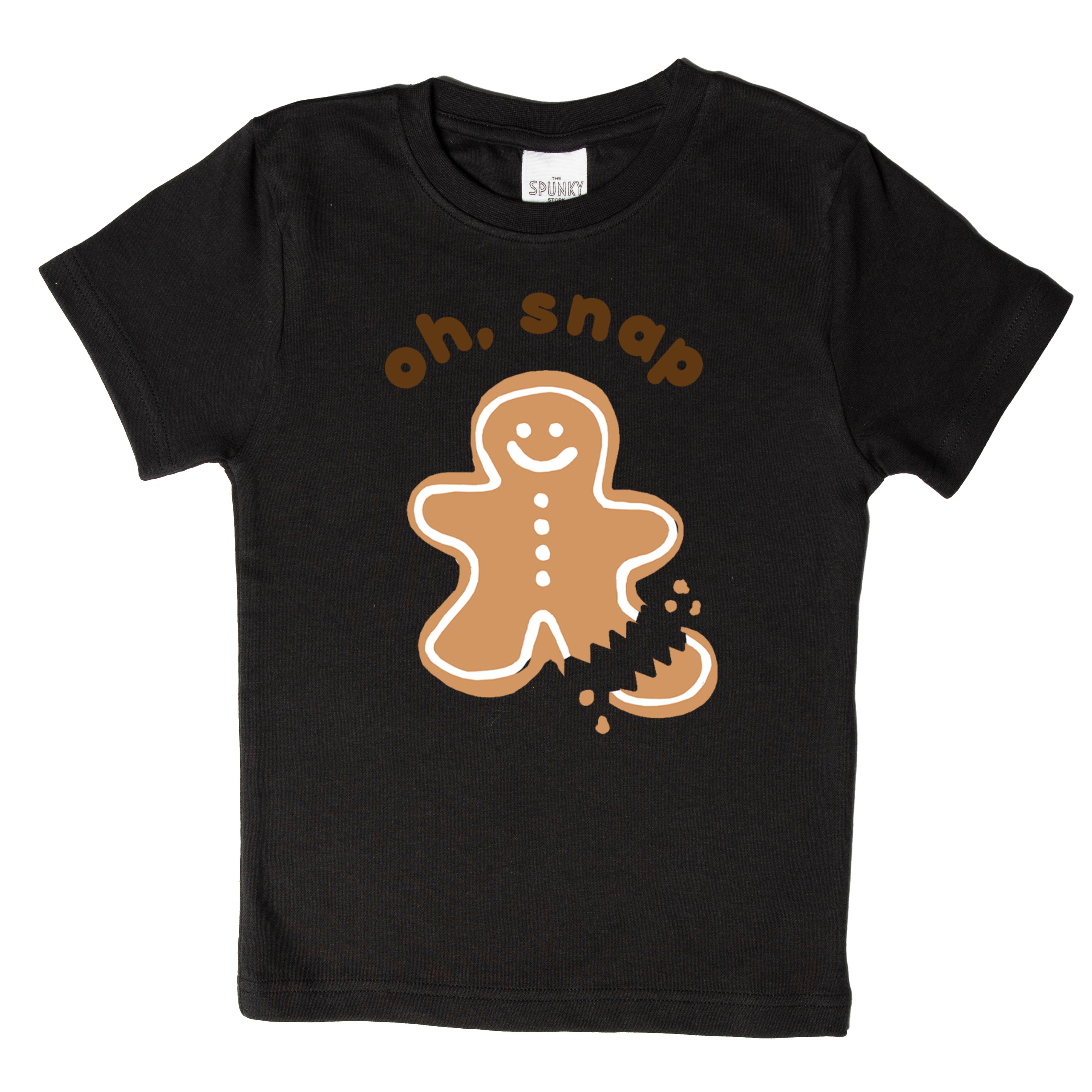 Spunky Stork - Wholesale Screen Printed T-Shirt - Kids - Oh Snap Gingerbread Man Funny Christmas Baby Toddler Top8