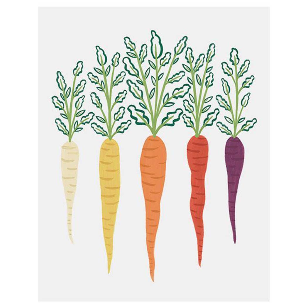 LoveLight Paper - Wholesale Art Print - Rainbow Carrots - Modern Farm Garden Art Print1