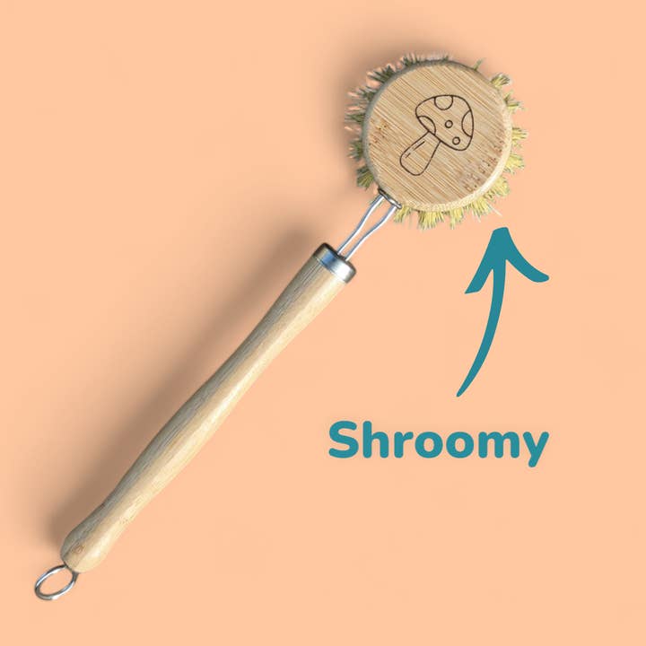 ecojiko - Vente Brosses de nettoyage - Brosse à vaisselle en forme de champignon, brosse à vaisselle en bambou sans plastique