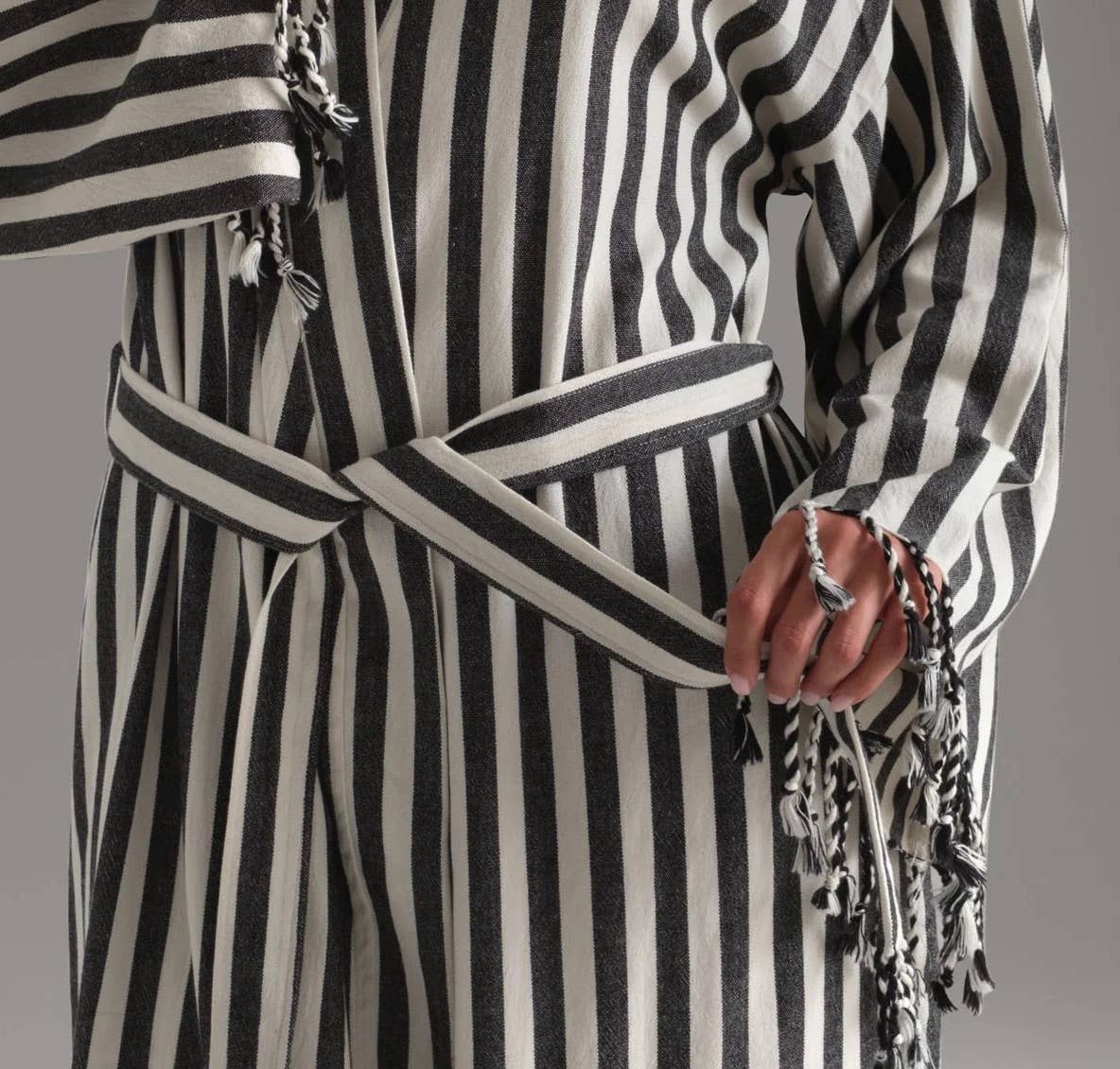 Buld&Co. - Wholesale Robe - Women's - Datca Striped Bathrobe, Beach Wear, Turkish Kaftan5