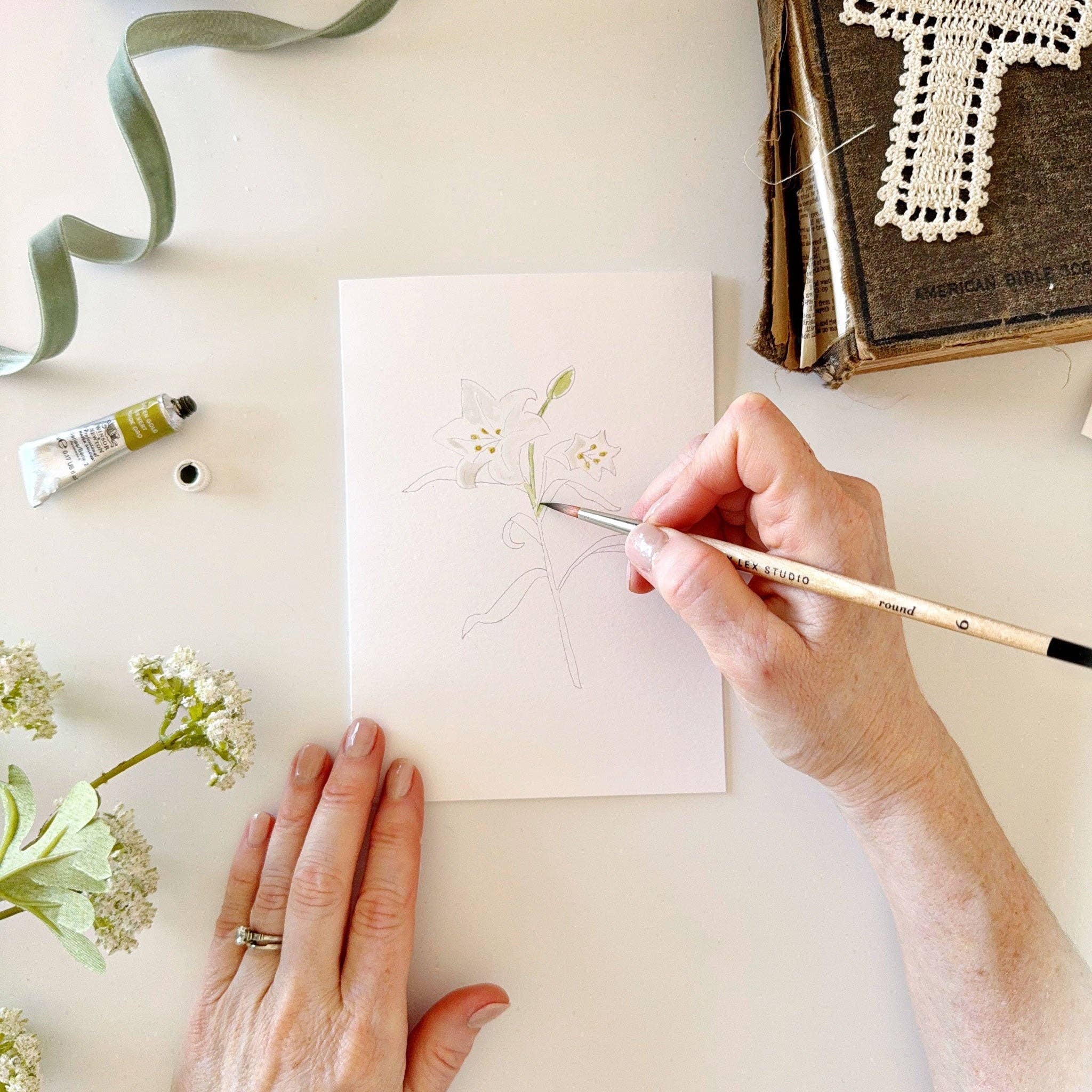 emily lex studio - Wholesale Stationery/Notecard Set - he is risen paintable watercolor notecard set9