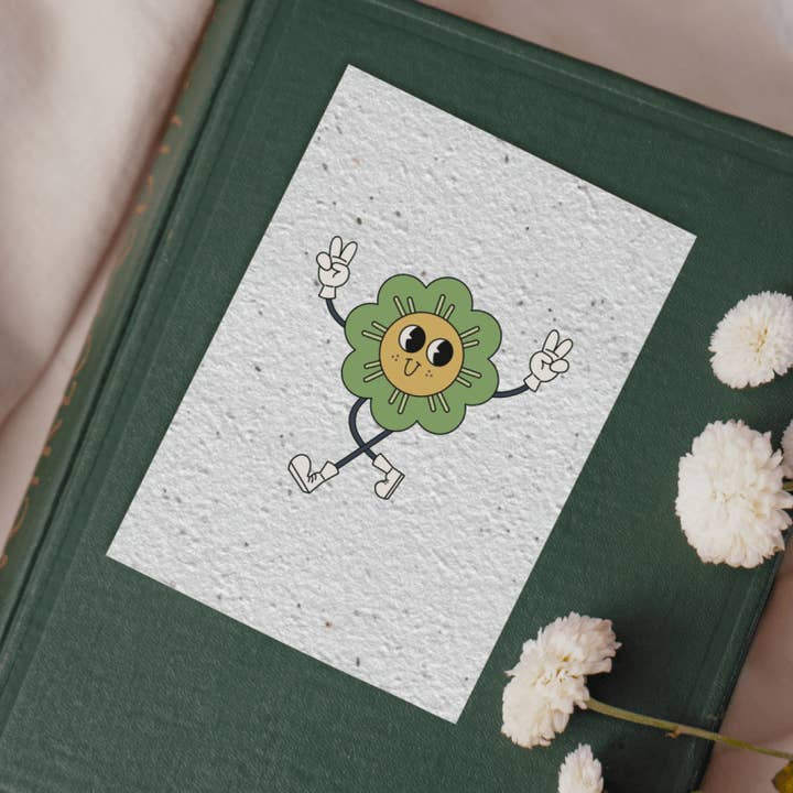 Carte postale à planter "Fleur" pour la vente par Mamie Bohéme