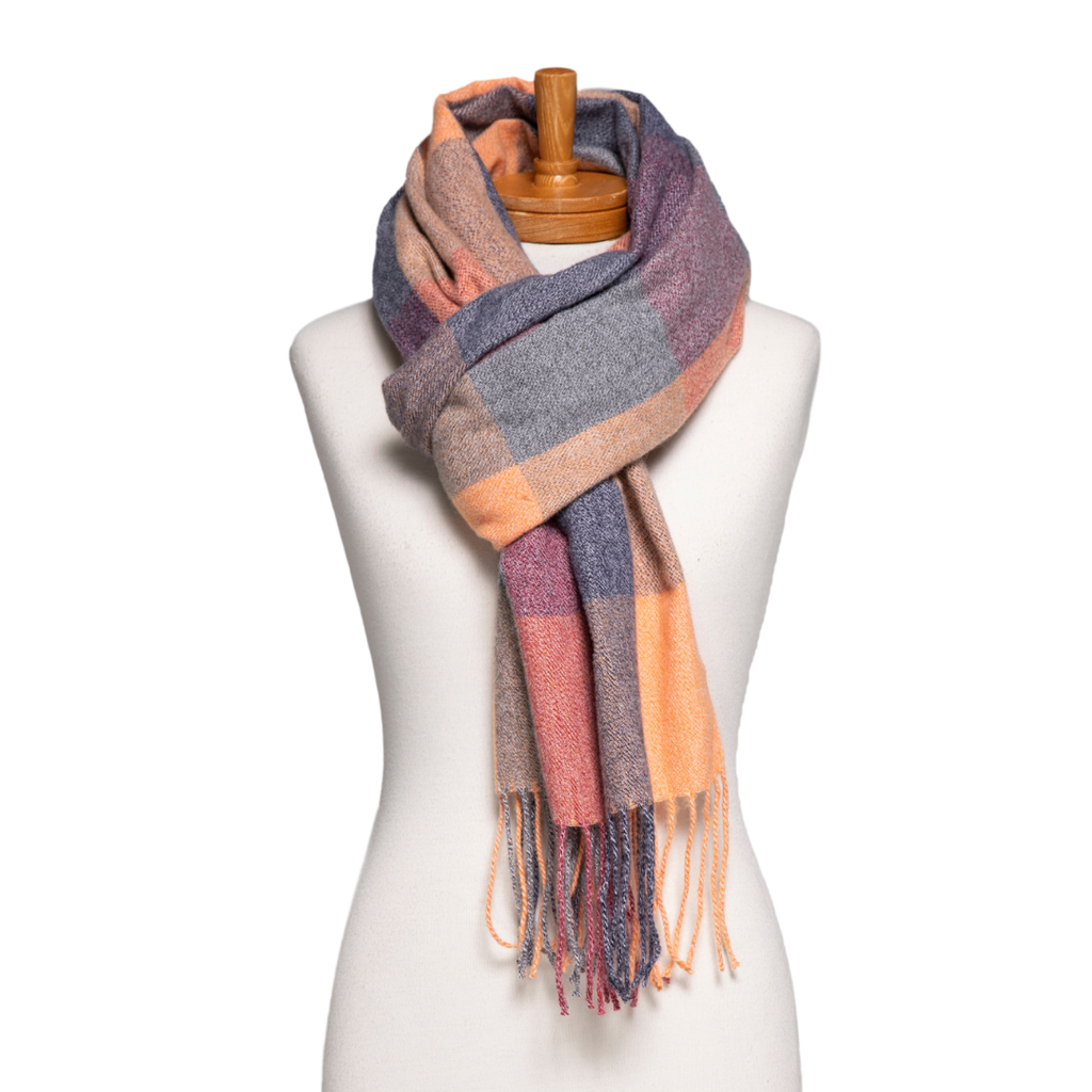 Taylor Hill Scarves & Co – Engroshandel Tørklæde - Unisex – THSS2776: Orange: Efterårsternet Tørklæde1