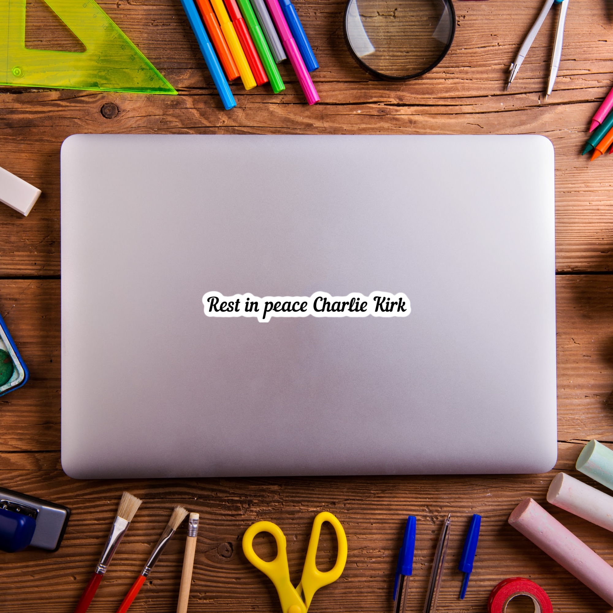 Jazzy Pop Stickers - Wholesale Sticker - RIP Charlie Kirk USA laminated sticker America patriot trump1