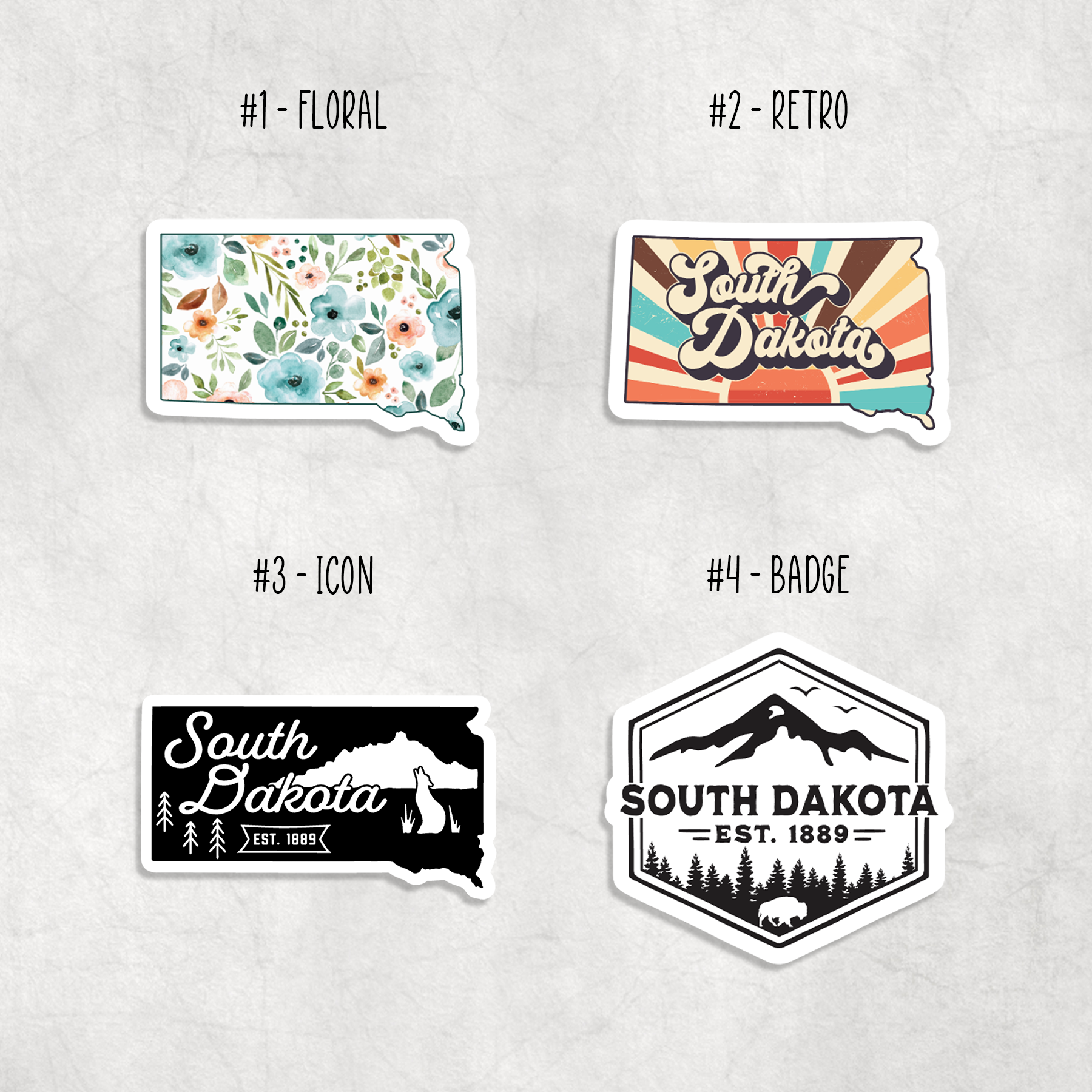 Expression Design Co - Vente Autocollant - Autocollants Dakota du Sud1