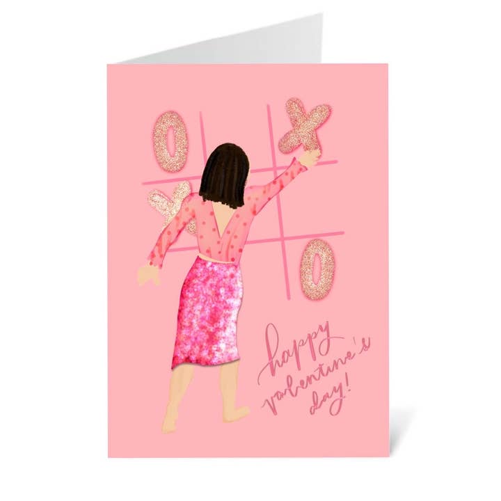 Tic Tac XO Greeting Card for wholesale by A Little Script