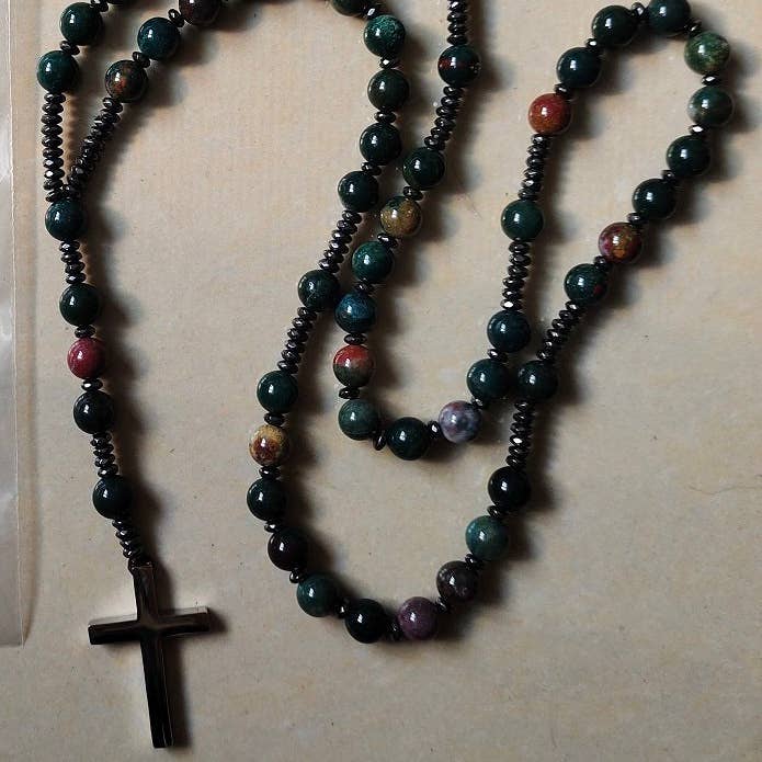 Bloodstone Rosary - Prayer Beads - 8mm for wholesale by Namu Baru Inc.