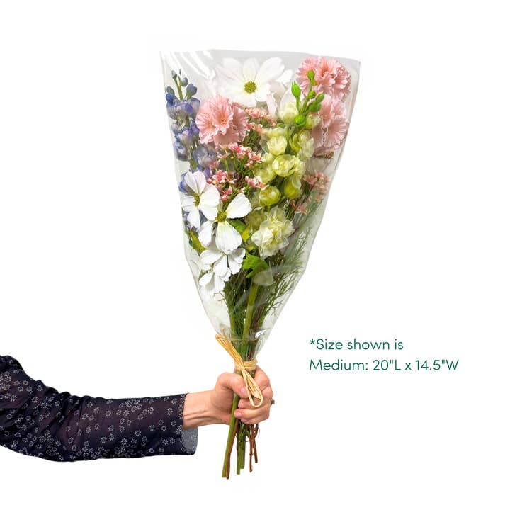 Jacobson - Wholesale Cellophane Bag - 1.6Mil Open Bopp Floral Sleeves - Pack of 1002