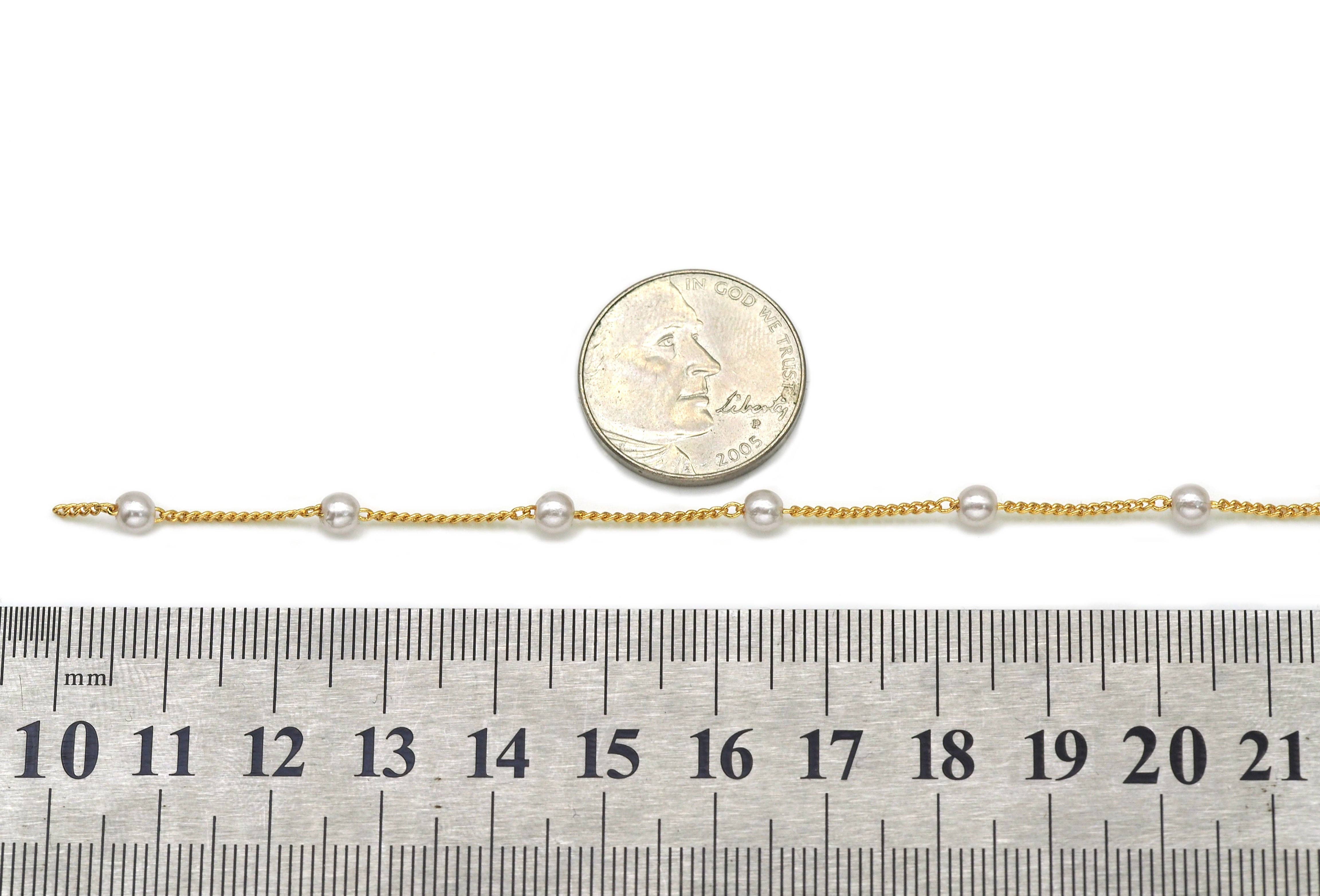 BestBeads&Beyond – Großhandel Gliederhalskette – Feine Perlen-Satellitenkette aus 18K Gold- oder Silberfüllung2