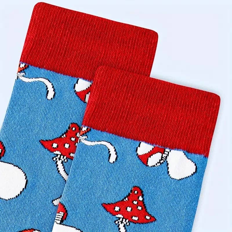 Sock Panda - Wholesale Socks - Unisex - Mushroom Pattern Socks from the Sock Panda (Adult Large - Men's Shoe Sizes 8-12)2