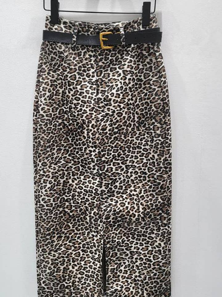 Mccolin – wholesale Skirt – Women’s – Leopard Print Midi Skirt