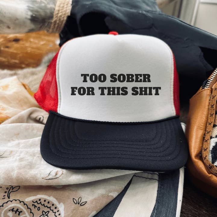 THE BEVEL LABEL - Wholesale Trucker Hat - Women's - Too Sober For This Hat7