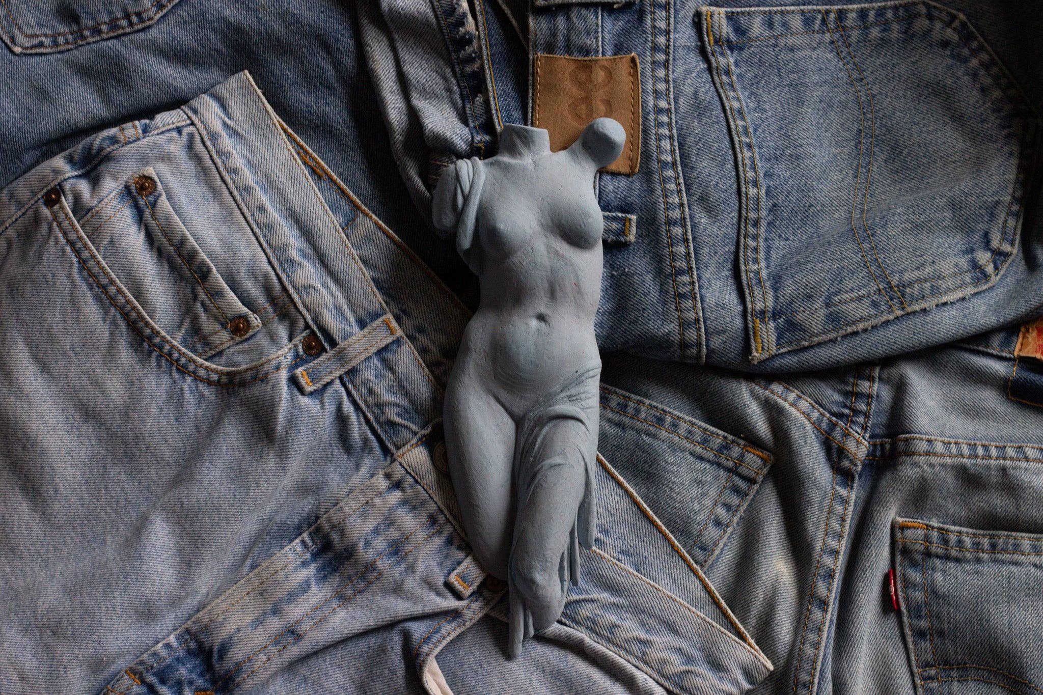 dellsculpture - Wholesale Sculpture - FEMALE FRAGMENT - Special Edition Denim Collection0