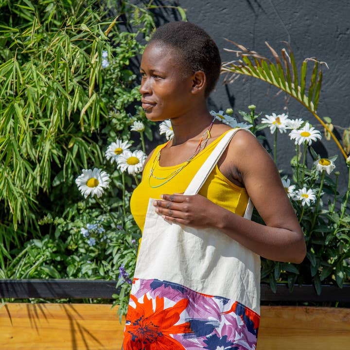 Grain of Rice Project - Wholesale Tote Bag - Women's - Bloom Canvas Tote Bag