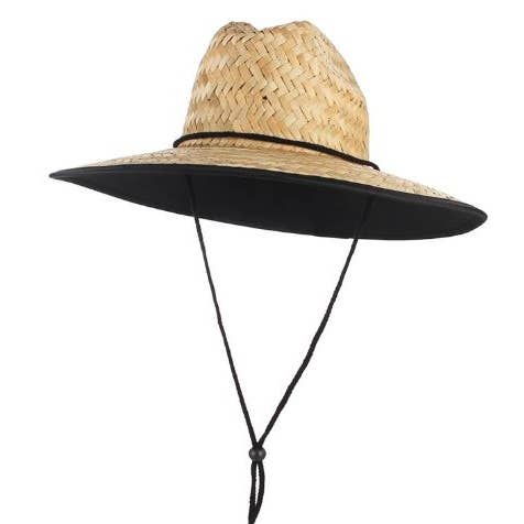 NATURAL Wide Brim Handmade Panama Lifeguard Straw Hat Extra sun prot for wholesale on Faire5