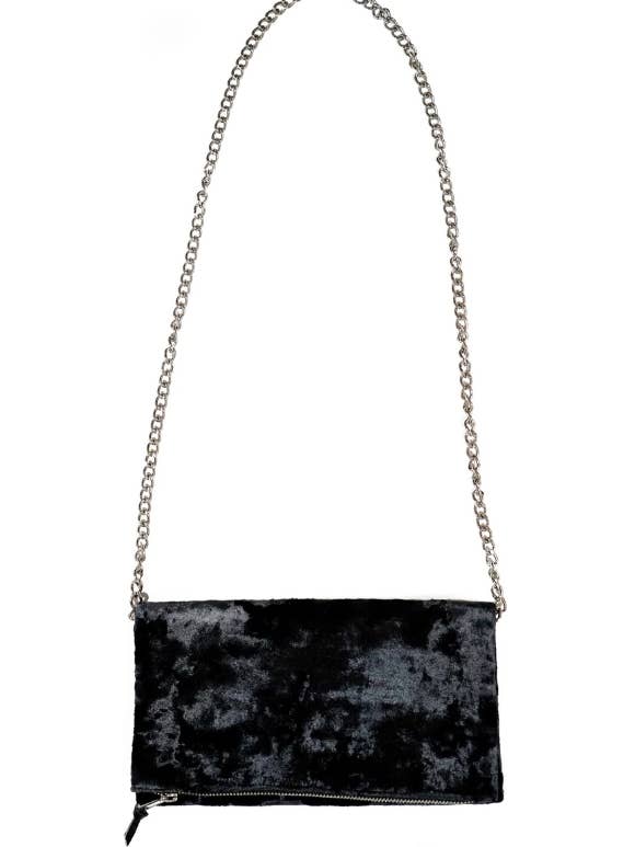 Bandoulière en Velours Noir pour la vente par Stacy Kessler Accessories