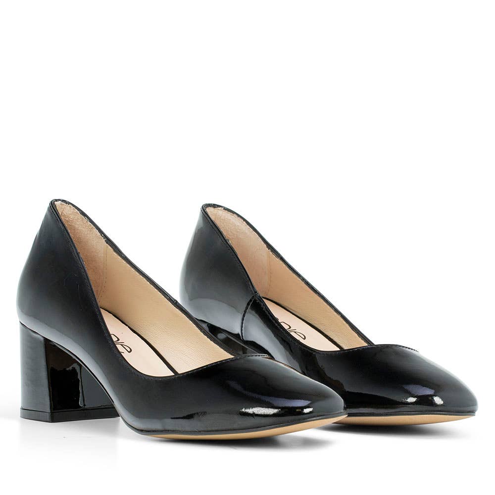 Elodie - Wholesale High Heels - Women's - SOPHIE BLACK LEATHER PUMPS5