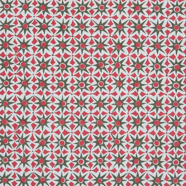 Cambridge Imprint - Wholesale Flat Wrap - Patterned Paper Alhambra Green and Pink