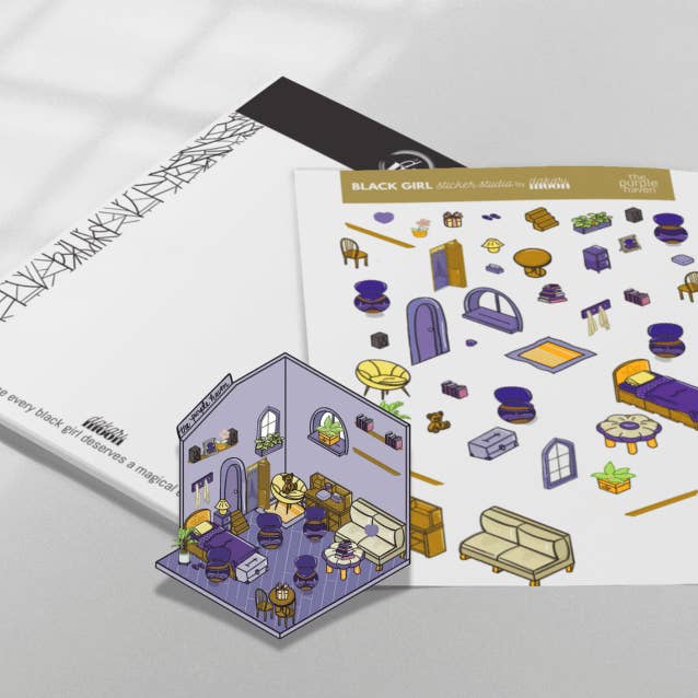 The Purple Haven – Yonda 3D World Sticker Sheet for wholesale by dakari Moon