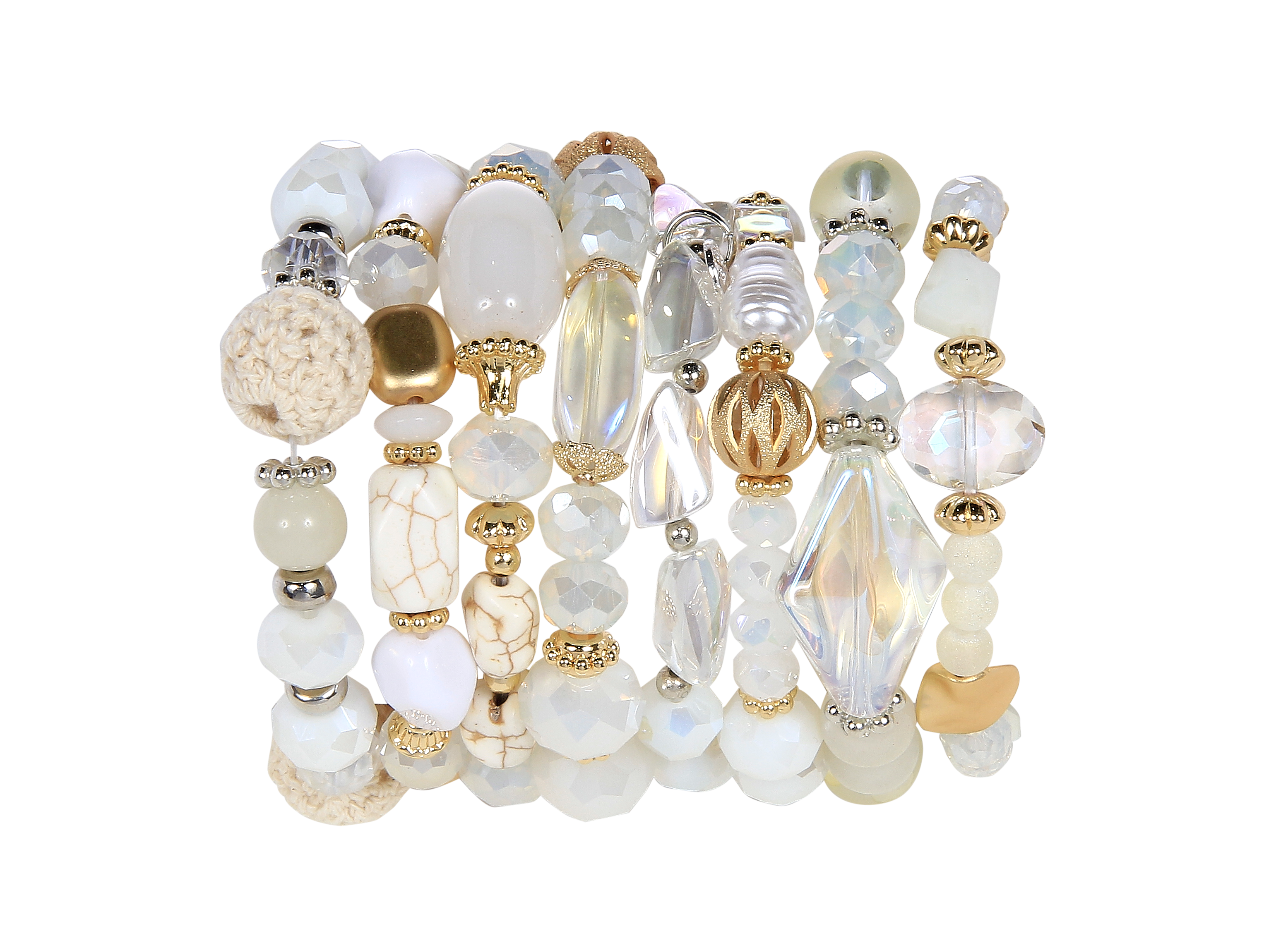 Kaleidoscope Accessories - Wholesale Jewelry Set - 1/2 Stax Assortment Refill Bracelets - 16 Pieces6