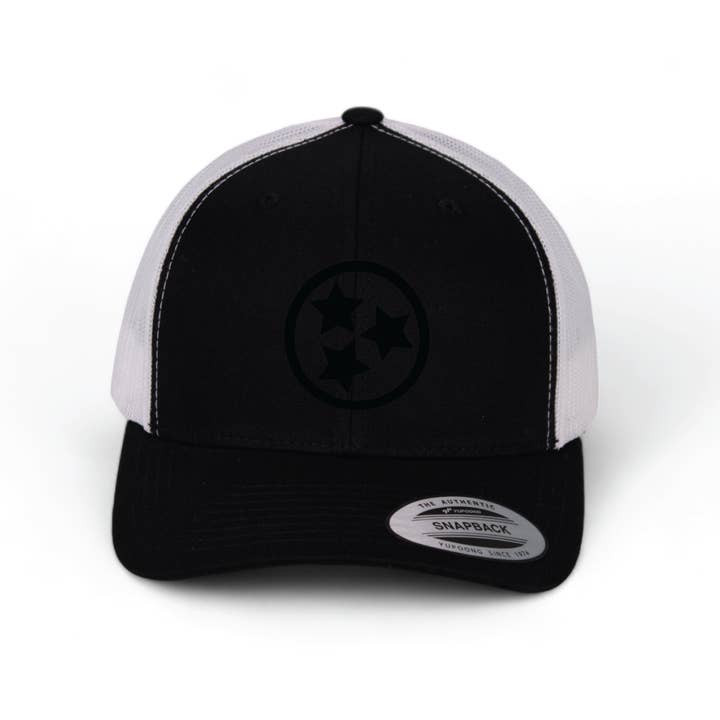 Cotton Mule - Wholesale Trucker Hat - Unisex - Black Silicone Tristar Trucker Hats13