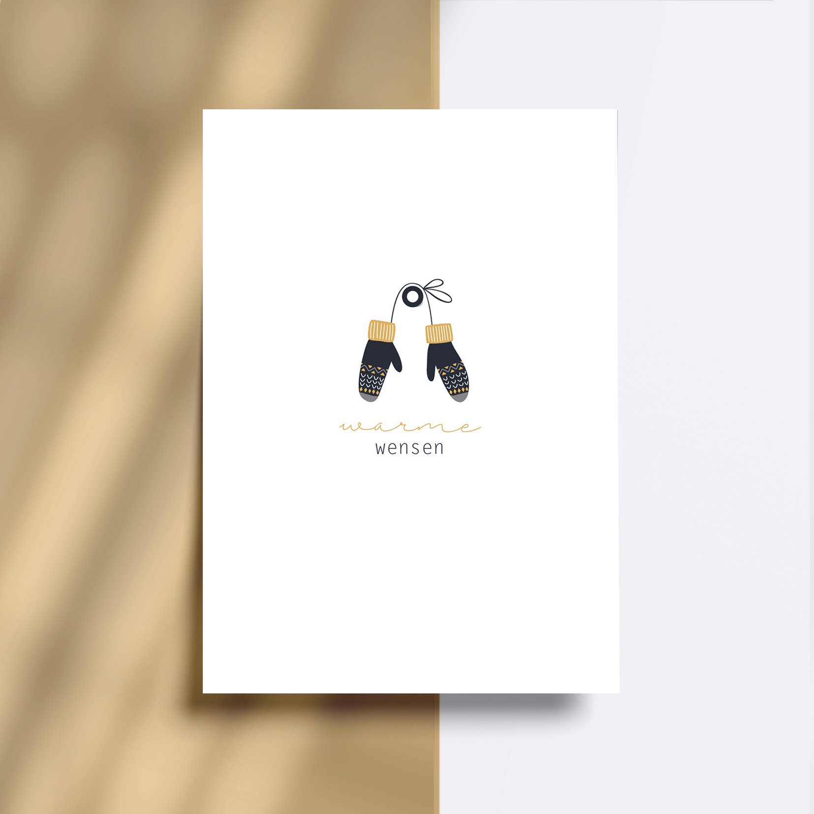 printthings - Wholesale Christmas Card - Wenskaart - warme wensen (wanten)0