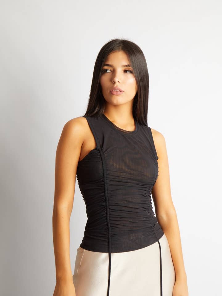 Rushed Mesh Top for wholesale by Eliana Viera