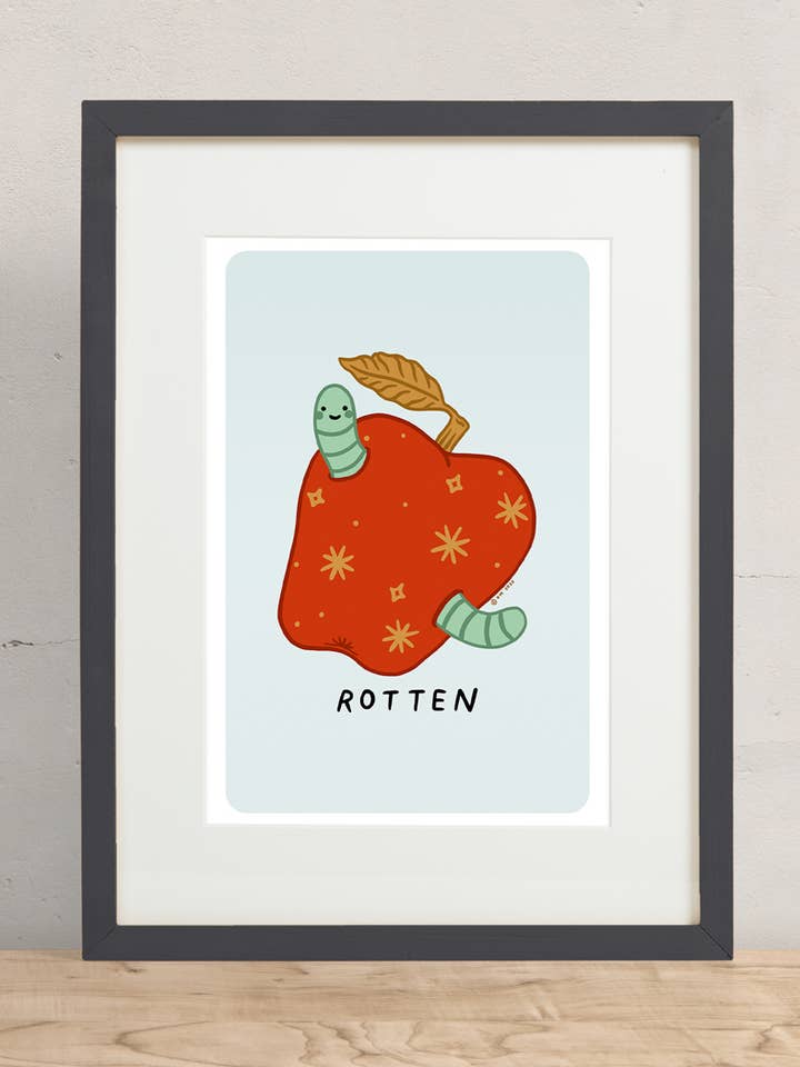 Imprimé de pommes pourries pour la vente par Stay Home Club