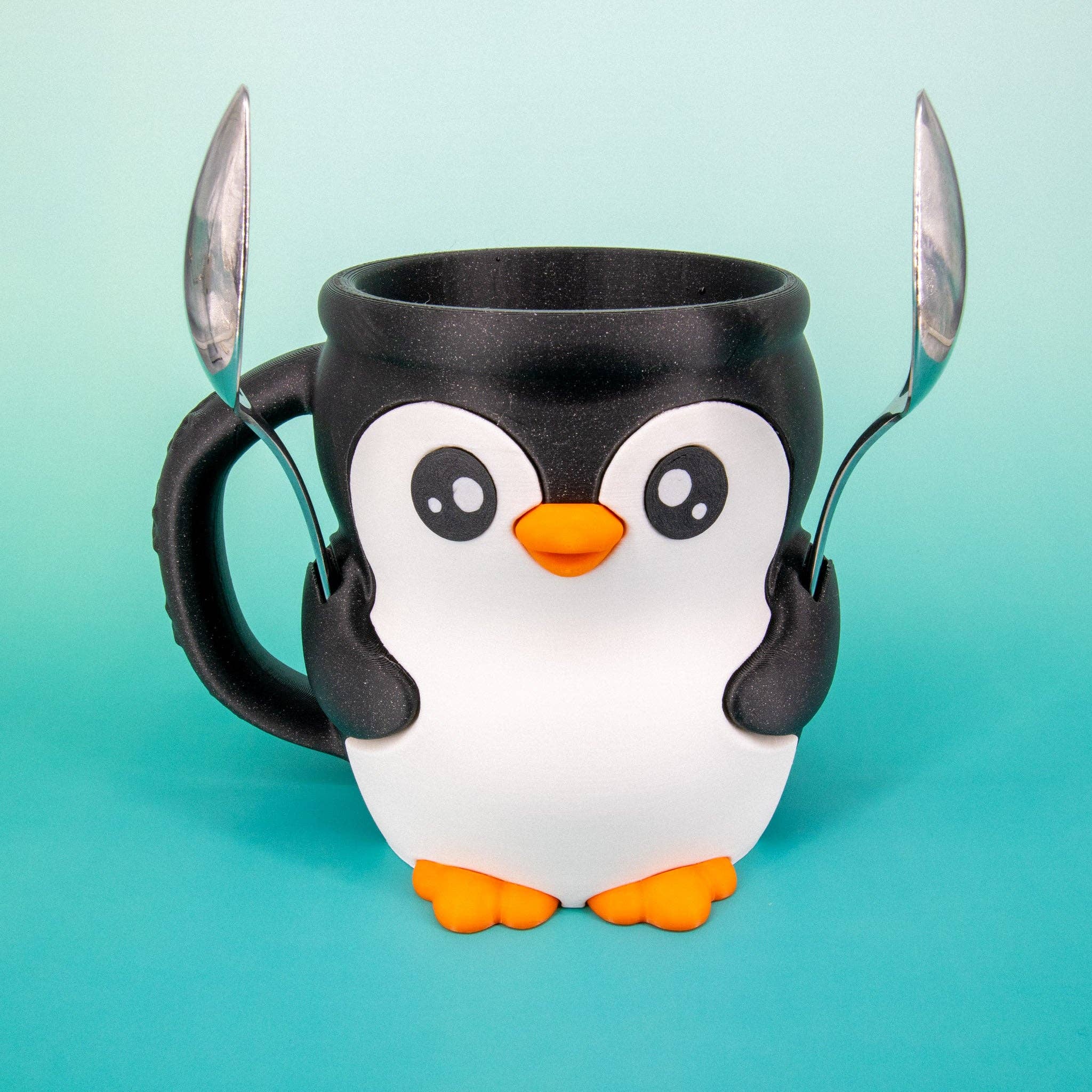Super Fantastic - Wholesale Drink Huggers & Koozies - Pebbles the Penguin Ice Cream Pint Cozy5