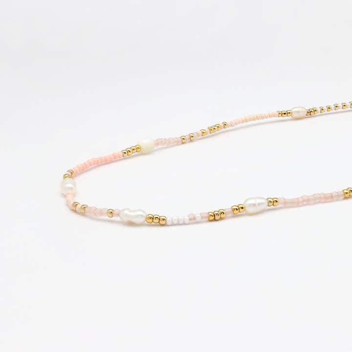Pineapple Island - Wholesale Beaded/Pearl Necklace - Cinta Pearl Beaded Surf Necklace by Pineapple Island, Giada Collection