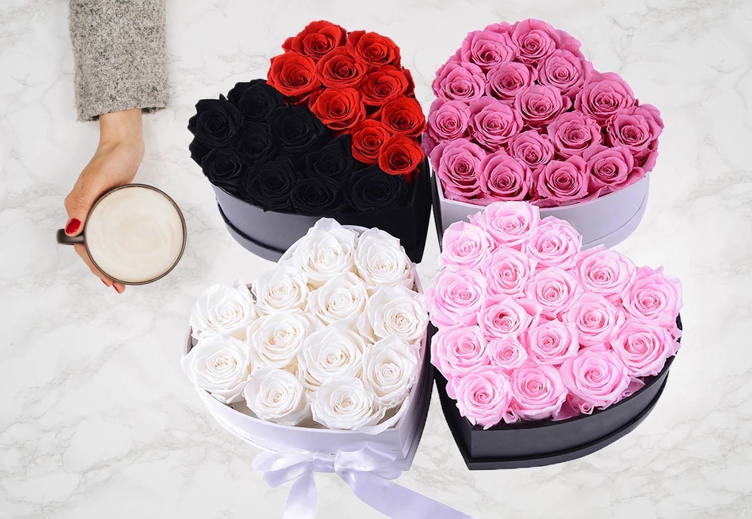 verona home and gift - Wholesale Dried/Pressed Flowers - Heart Shape Real Preserved Roses that Last Forever 16