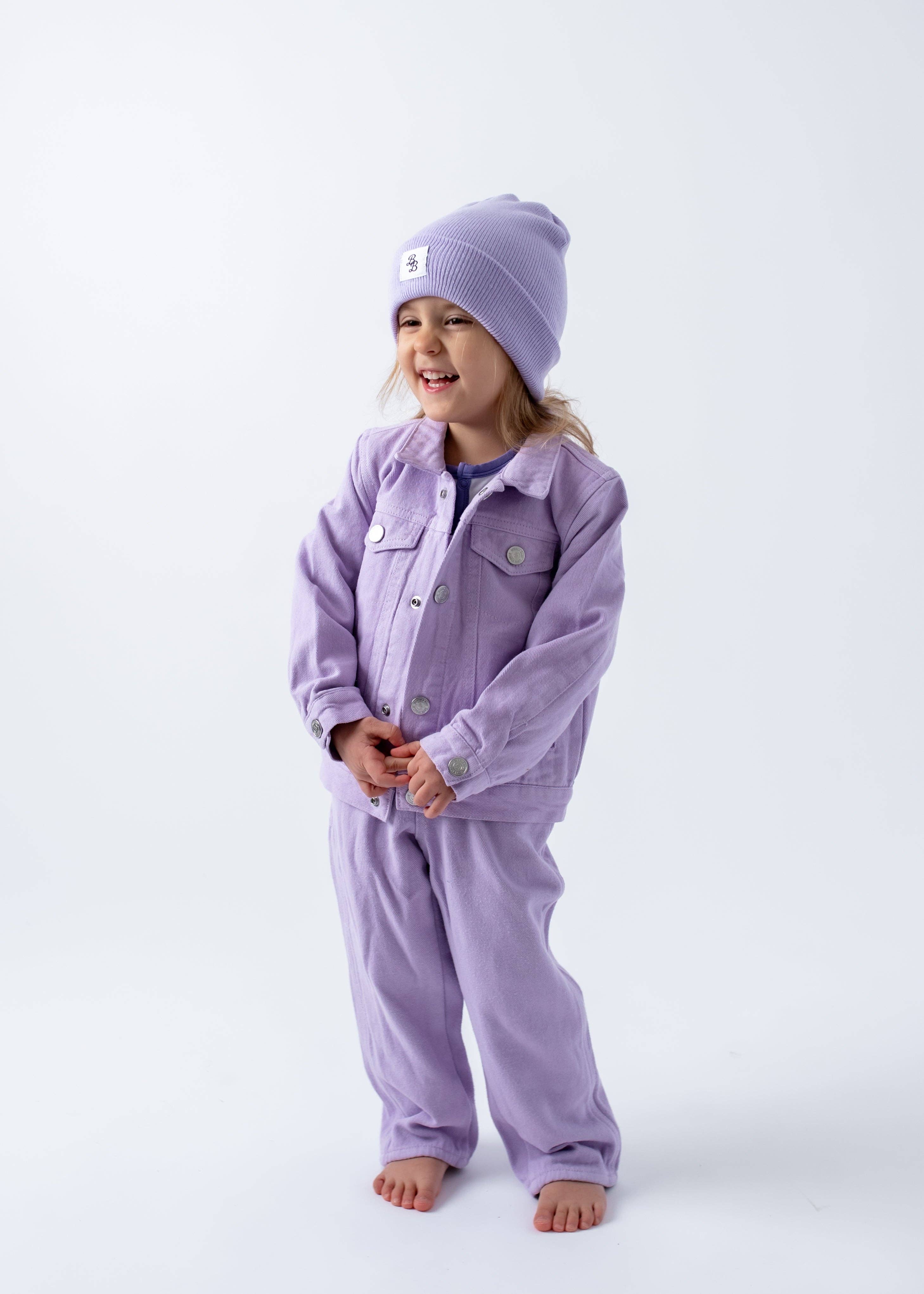 Bubble Baby - Wholesale Denim Jacket - Kids - Lilac | Bamboo Lined Denim Jacket2