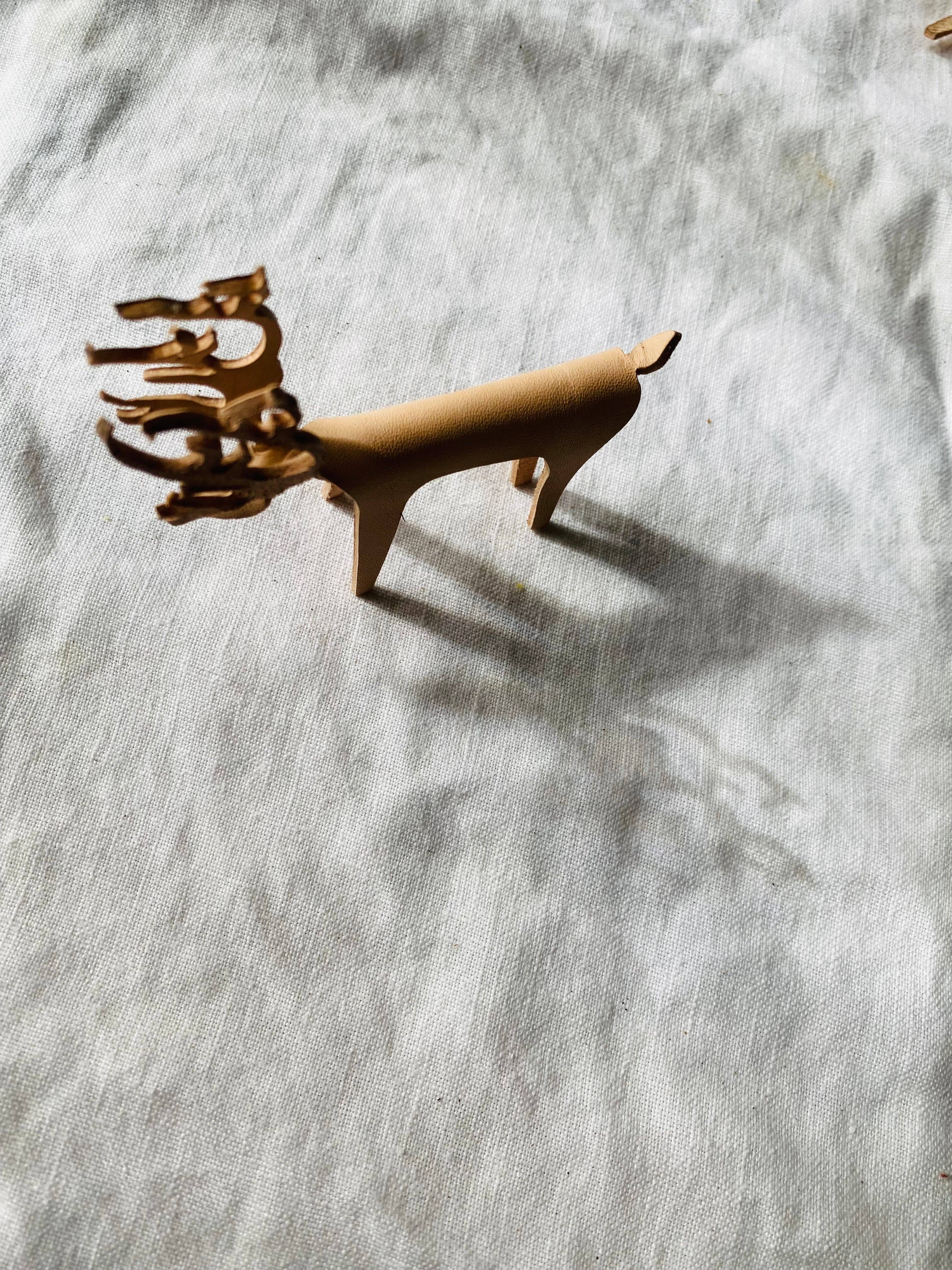 The Merchant Studio – wholesale Ornament – Leather Reindeer Ornament25