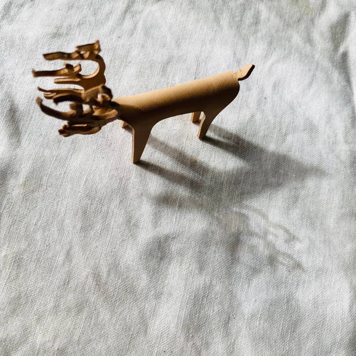 The Merchant Studio – wholesale Ornament – Leather Reindeer Ornament25