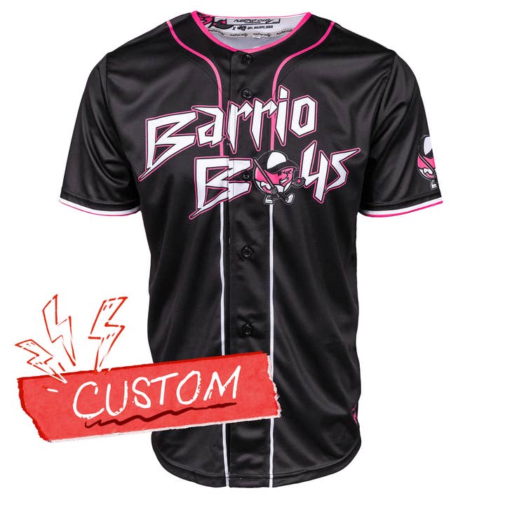 Barrio Boys Seamhead Baseball League Jersey (Away) *CUSTOM* for wholesale by Seamhead Swag