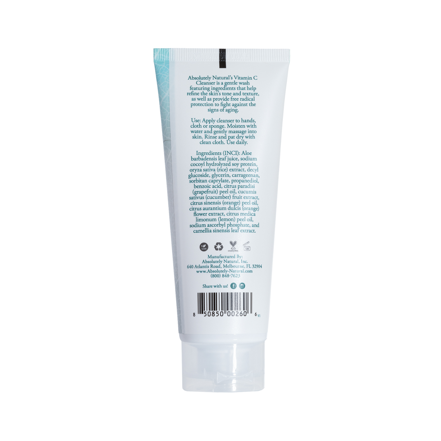 Absolutely Natural Skincare - Wholesale Facial Cleanser - Vitamin C Cleanser2