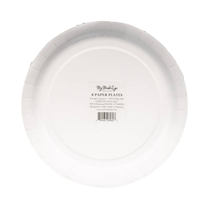 My Mind’s Eye - Wholesale Disposable plate - FAL1241 - Falloween Pumpkin Round Dessert 8" Paper Plate4